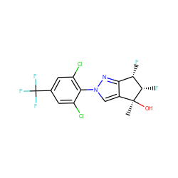 C[C@]1(O)c2cn(-c3c(Cl)cc(C(F)(F)F)cc3Cl)nc2[C@H](F)[C@@H]1F ZINC000028572691