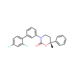 C[C@]1(c2ccccc2)CCN(c2cccc(-c3ccc(F)cc3F)c2)C(=O)O1 ZINC000072116836
