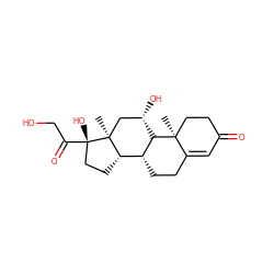 C[C@]12C[C@H](O)[C@H]3[C@H](CCC4=CC(=O)CC[C@@]43C)[C@@H]1CC[C@]2(O)C(=O)CO ZINC000012358797