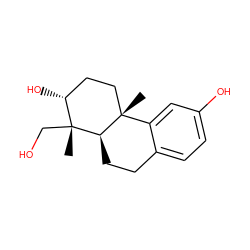 C[C@]12CC[C@@H](O)[C@@](C)(CO)[C@@H]1CCc1ccc(O)cc12 ZINC000013600392