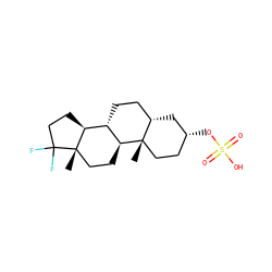 C[C@]12CC[C@@H](OS(=O)(=O)O)C[C@H]1CC[C@@H]1[C@@H]2CC[C@@]2(C)[C@H]1CCC2(F)F ZINC000473088611