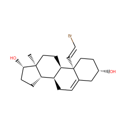 C[C@]12CC[C@@H]3[C@@H](CC=C4C[C@@H](O)CC[C@@]43/C=C/Br)[C@@H]1CC[C@@H]2O ZINC000028570508