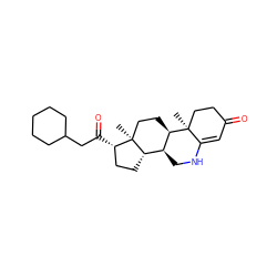 C[C@]12CC[C@@H]3[C@@H](CNC4=CC(=O)CC[C@@]43C)[C@@H]1CC[C@@H]2C(=O)CC1CCCCC1 ZINC000026404328