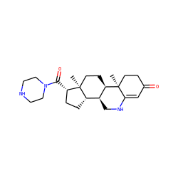 C[C@]12CC[C@@H]3[C@@H](CNC4=CC(=O)CC[C@@]43C)[C@@H]1CC[C@@H]2C(=O)N1CCNCC1 ZINC000026399430