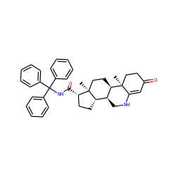 C[C@]12CC[C@@H]3[C@@H](CNC4=CC(=O)CC[C@@]43C)[C@@H]1CC[C@@H]2C(=O)NC(c1ccccc1)(c1ccccc1)c1ccccc1 ZINC000026403604