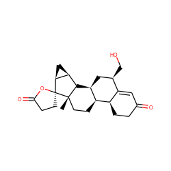C[C@]12CC[C@@H]3[C@@H]4CCC(=O)C=C4[C@H](CO)C[C@@H]3[C@@H]1[C@@H]1C[C@@H]1[C@@]21CCC(=O)O1 ZINC000261084163