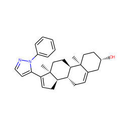 C[C@]12CC[C@@H]3[C@H](CC=C4C[C@@H](O)CC[C@@]43C)[C@H]1CC=C2c1ccnn1-c1ccccc1 ZINC000253852578