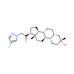 C[C@]12CC[C@@H]3[C@H]4CC[C@@](C)(O)C[C@H]4CC[C@H]3[C@@H]1CC[C@@H]2C(=O)Cn1cc(Cl)cn1 ZINC001772619732