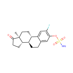 C[C@]12CC[C@@H]3c4cc(F)c(OS(N)(=O)=O)cc4CC[C@H]3[C@@H]1CCC2=O ZINC000084633011