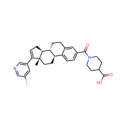 C[C@]12CC[C@@H]3c4ccc(C(=O)N5CCC(C(=O)O)CC5)cc4CC[C@H]3[C@@H]1CC=C2c1cncc(F)c1 ZINC000205155580