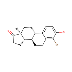 C[C@]12CC[C@@H]3c4ccc(O)c(Br)c4CC[C@H]3[C@@H]1CCC2=O ZINC000027531091