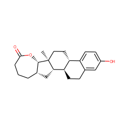 C[C@]12CC[C@@H]3c4ccc(O)cc4CC[C@H]3[C@@H]1C[C@@H]1CCCC(=O)O[C@@H]12 ZINC000040915781