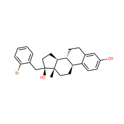 C[C@]12CC[C@@H]3c4ccc(O)cc4CC[C@H]3[C@@H]1CC[C@@]2(O)Cc1ccccc1Br ZINC000013835223