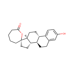 C[C@]12CC[C@@H]3c4ccc(O)cc4CC[C@H]3[C@@H]1CC[C@@]21CCCCC(=O)O1 ZINC000038345131