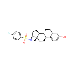 C[C@]12CC[C@@H]3c4ccc(O)cc4CC[C@H]3[C@@H]1CC[C@@H]2NS(=O)(=O)c1ccc(F)cc1 ZINC000082157117