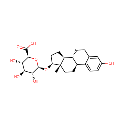 C[C@]12CC[C@@H]3c4ccc(O)cc4CC[C@H]3[C@@H]1CC[C@@H]2O[C@@H]1O[C@H](C(=O)O)[C@@H](O)[C@H](O)[C@H]1O ZINC000004099035