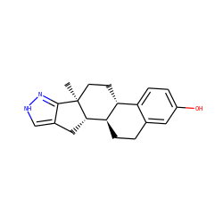 C[C@]12CC[C@@H]3c4ccc(O)cc4CC[C@H]3[C@@H]1Cc1c[nH]nc12 ZINC000013535513