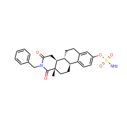 C[C@]12CC[C@@H]3c4ccc(OS(N)(=O)=O)cc4CC[C@H]3[C@@H]1CC(=O)N(Cc1ccccc1)C2=O ZINC000013478335