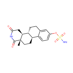 C[C@]12CC[C@@H]3c4ccc(OS(N)(=O)=O)cc4CC[C@H]3[C@@H]1CC(=O)NC2=O ZINC000013478318