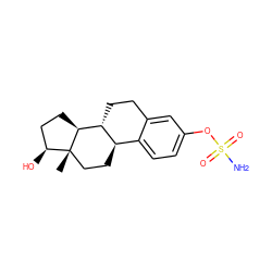 C[C@]12CC[C@@H]3c4ccc(OS(N)(=O)=O)cc4CC[C@H]3[C@@H]1CC[C@@H]2O ZINC000003825544