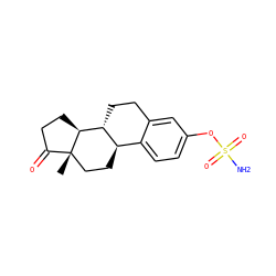 C[C@]12CC[C@@H]3c4ccc(OS(N)(=O)=O)cc4CC[C@H]3[C@@H]1CCC2=O ZINC000005832614