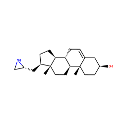 C[C@]12CC[C@H](O)CC1=CC[C@@H]1[C@@H]2CC[C@@]2(C)[C@H]1CC[C@@H]2C[C@@H]1CN1 ZINC000013835175