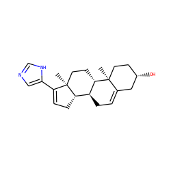 C[C@]12CC[C@H]3[C@@H](CC=C4C[C@@H](O)CC[C@@]43C)[C@@H]1CC=C2c1cnc[nH]1 ZINC000013765655