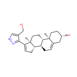 C[C@]12CC[C@H]3[C@@H](CC=C4C[C@@H](O)CC[C@@]43C)[C@@H]1CC=C2c1n[nH]cc1CO ZINC001772605140