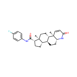 C[C@]12CC[C@H]3[C@@H](CC[C@H]4NC(=O)C=C[C@]34C)[C@@H]1CC[C@@H]2C(=O)Nc1ccc(F)cc1 ZINC000013742743