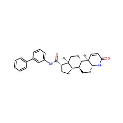 C[C@]12CC[C@H]3[C@@H](CC[C@H]4NC(=O)C=C[C@]34C)[C@@H]1CC[C@@H]2C(=O)Nc1cccc(-c2ccccc2)c1 ZINC000013742759