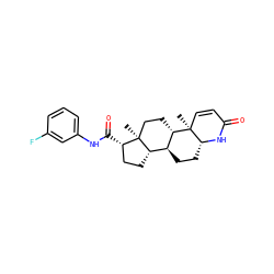 C[C@]12CC[C@H]3[C@@H](CC[C@H]4NC(=O)C=C[C@]34C)[C@@H]1CC[C@@H]2C(=O)Nc1cccc(F)c1 ZINC000013742742