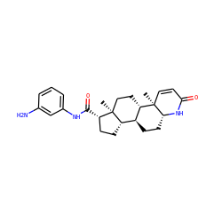 C[C@]12CC[C@H]3[C@@H](CC[C@H]4NC(=O)C=C[C@]34C)[C@@H]1CC[C@@H]2C(=O)Nc1cccc(N)c1 ZINC000003804848