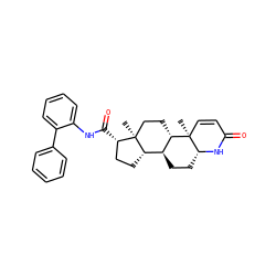 C[C@]12CC[C@H]3[C@@H](CC[C@H]4NC(=O)C=C[C@]34C)[C@@H]1CC[C@@H]2C(=O)Nc1ccccc1-c1ccccc1 ZINC000013742758