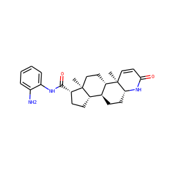 C[C@]12CC[C@H]3[C@@H](CC[C@H]4NC(=O)C=C[C@]34C)[C@@H]1CC[C@@H]2C(=O)Nc1ccccc1N ZINC000003804850