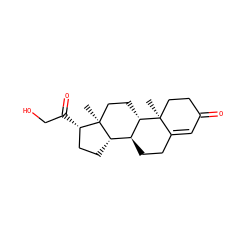 C[C@]12CC[C@H]3[C@@H](CCC4=CC(=O)CC[C@@]43C)[C@@H]1CC[C@@H]2C(=O)CO ZINC000003833823