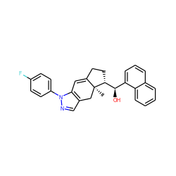 C[C@]12Cc3cnn(-c4ccc(F)cc4)c3C=C1CC[C@@H]2[C@H](O)c1cccc2ccccc12 ZINC000014970211