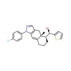 C[C@]12Cc3cnn(-c4ccc(F)cc4)c3C=C1CCC[C@@H]2[C@@H](O)c1cccs1 ZINC000028525460