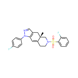 C[C@]12Cc3cnn(-c4ccc(F)cc4)c3C=C1CCN(S(=O)(=O)c1ccccc1F)C2 ZINC000029128341