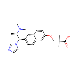 C[C@H]([C@@H](c1ccc2cc(OCC(C)(C)C(=O)O)ccc2c1)n1ccnc1)N(C)C ZINC000006718825