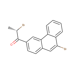 C[C@H](Br)C(=O)c1ccc2cc(Br)c3ccccc3c2c1 ZINC000001676780