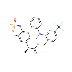 C[C@H](C(=O)NCc1ccc(C(F)(F)F)nc1N(C)c1ccccc1)c1ccc(NS(C)(=O)=O)c(F)c1 ZINC000095577032