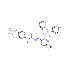 C[C@H](C(=O)NCc1ccc(C(F)(F)F)nc1N(Cc1ccccc1)S(=O)(=O)c1ccc(Cl)cc1)c1ccc(NS(C)(=O)=O)c(F)c1 ZINC000653697076