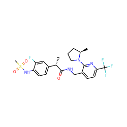 C[C@H](C(=O)NCc1ccc(C(F)(F)F)nc1N1CCC[C@H]1C)c1ccc(NS(C)(=O)=O)c(F)c1 ZINC000095576329