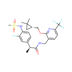 C[C@H](C(=O)NCc1ccc(C(F)(F)F)nc1OC[C@@H]1CC1(C)C)c1ccc(NS(C)(=O)=O)c(F)c1 ZINC000060328611