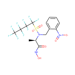 C[C@H](C(=O)NO)N(Cc1ccccc1[N+](=O)[O-])S(=O)(=O)C(F)(F)C(F)(F)C(F)(F)C(F)(F)F ZINC000010450249