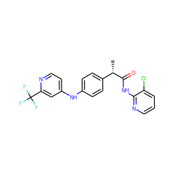 C[C@H](C(=O)Nc1ncccc1Cl)c1ccc(Nc2ccnc(C(F)(F)F)c2)cc1 ZINC000213964322