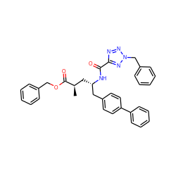 C[C@H](C[C@@H](Cc1ccc(-c2ccccc2)cc1)NC(=O)c1nnn(Cc2ccccc2)n1)C(=O)OCc1ccccc1 ZINC000141107614