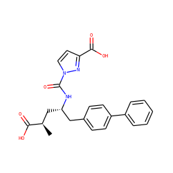 C[C@H](C[C@@H](Cc1ccc(-c2ccccc2)cc1)NC(=O)n1ccc(C(=O)O)n1)C(=O)O ZINC000140970560