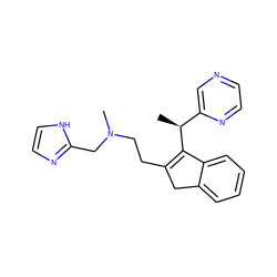 C[C@H](C1=C(CCN(C)Cc2ncc[nH]2)Cc2ccccc21)c1cnccn1 ZINC000066076826