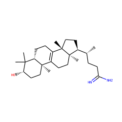 C[C@H](CCC(=N)N)[C@@H]1CC[C@@]2(C)C3=C(CC[C@]12C)[C@@]1(C)CC[C@H](O)C(C)(C)[C@@H]1CC3 ZINC000006491630